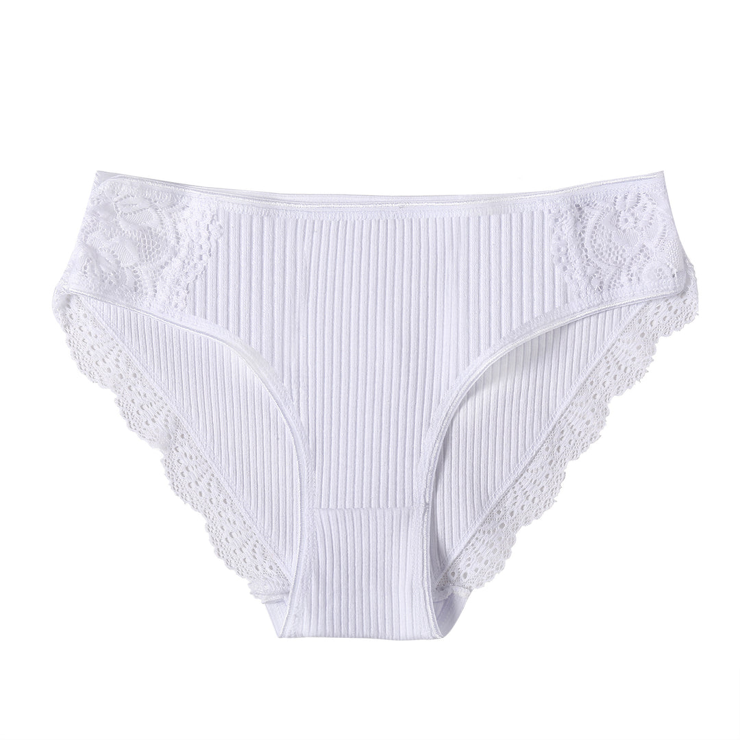 Striped Cotton Lace Panties Briefs Women Underwear Women Underwear