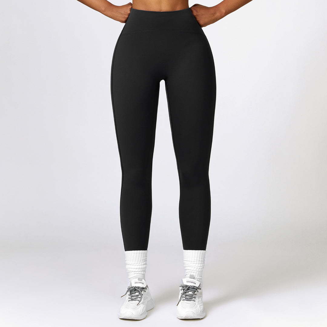 Sustainable Recycled Abdominal Shaping High Waist Yoga Pants Nude Feel Hip Raise Fitness Pants Running Tight Sports Pants