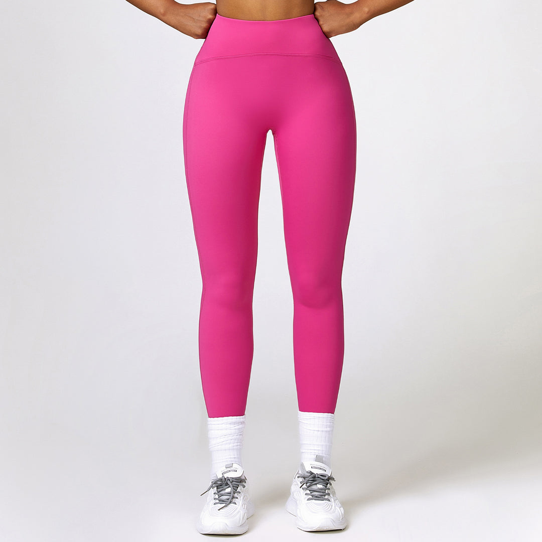 Sustainable Recycled Abdominal Shaping High Waist Yoga Pants Nude Feel Hip Raise Fitness Pants Running Tight Sports Pants