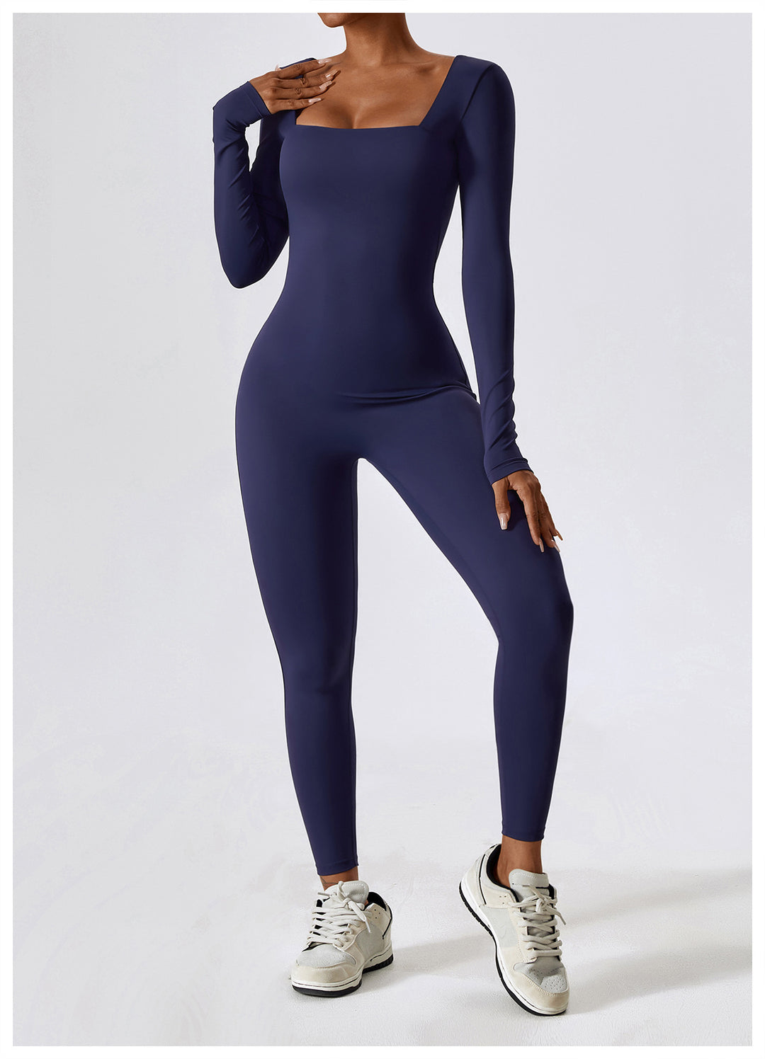 Autumn Winter Tight Long Sleeve Yoga Wear Naked Women Sense Fitness Exercise Quick Drying Yoga Jumpsuit