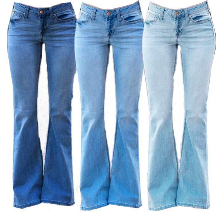 Spot Goods Jeans Washed Women Jeans Slim Fit Slimming Jeans Trousers