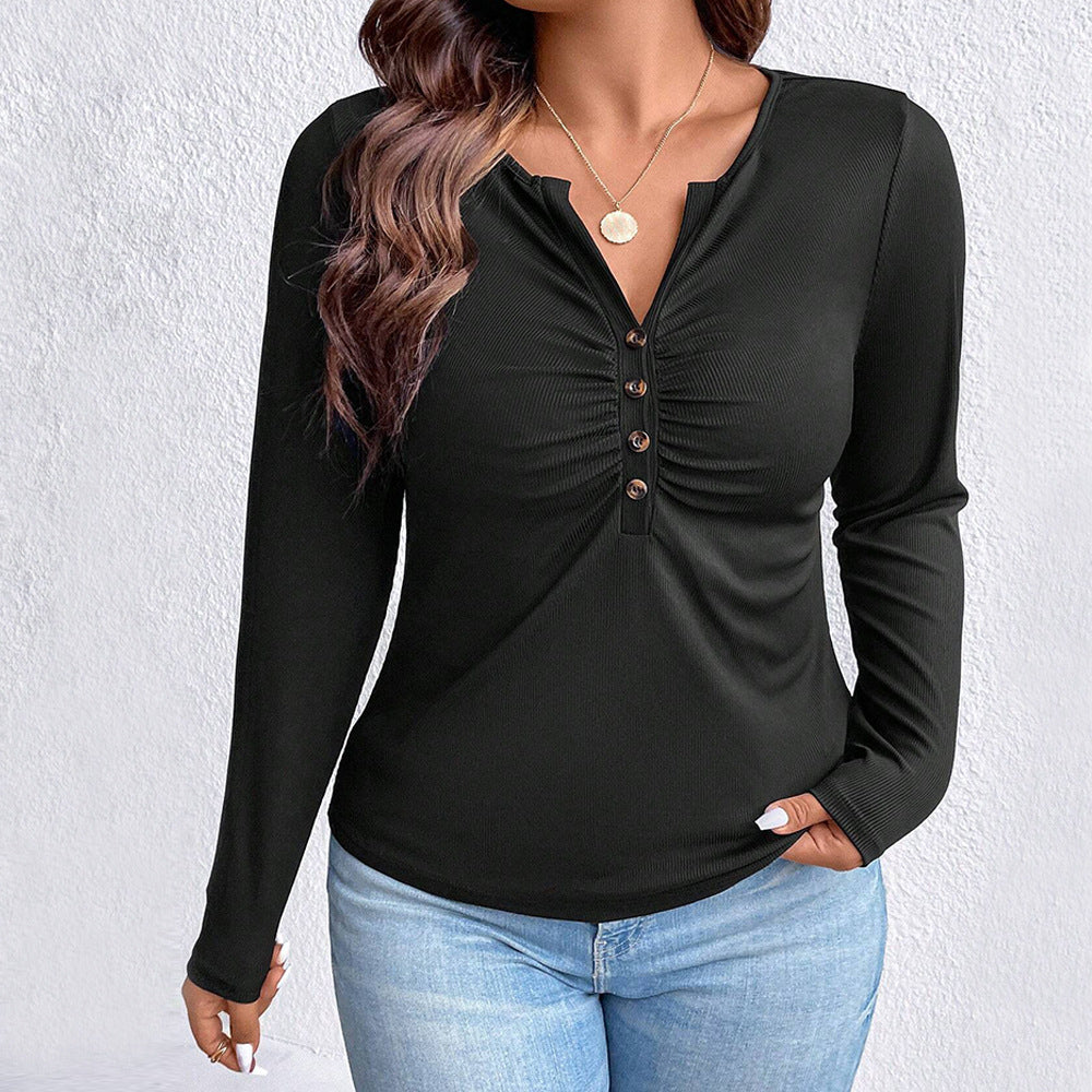 plus Size Women Clothes Autumn Winter Slim Fit round Neck Long Sleeves T shirt Knitted Elegant Top