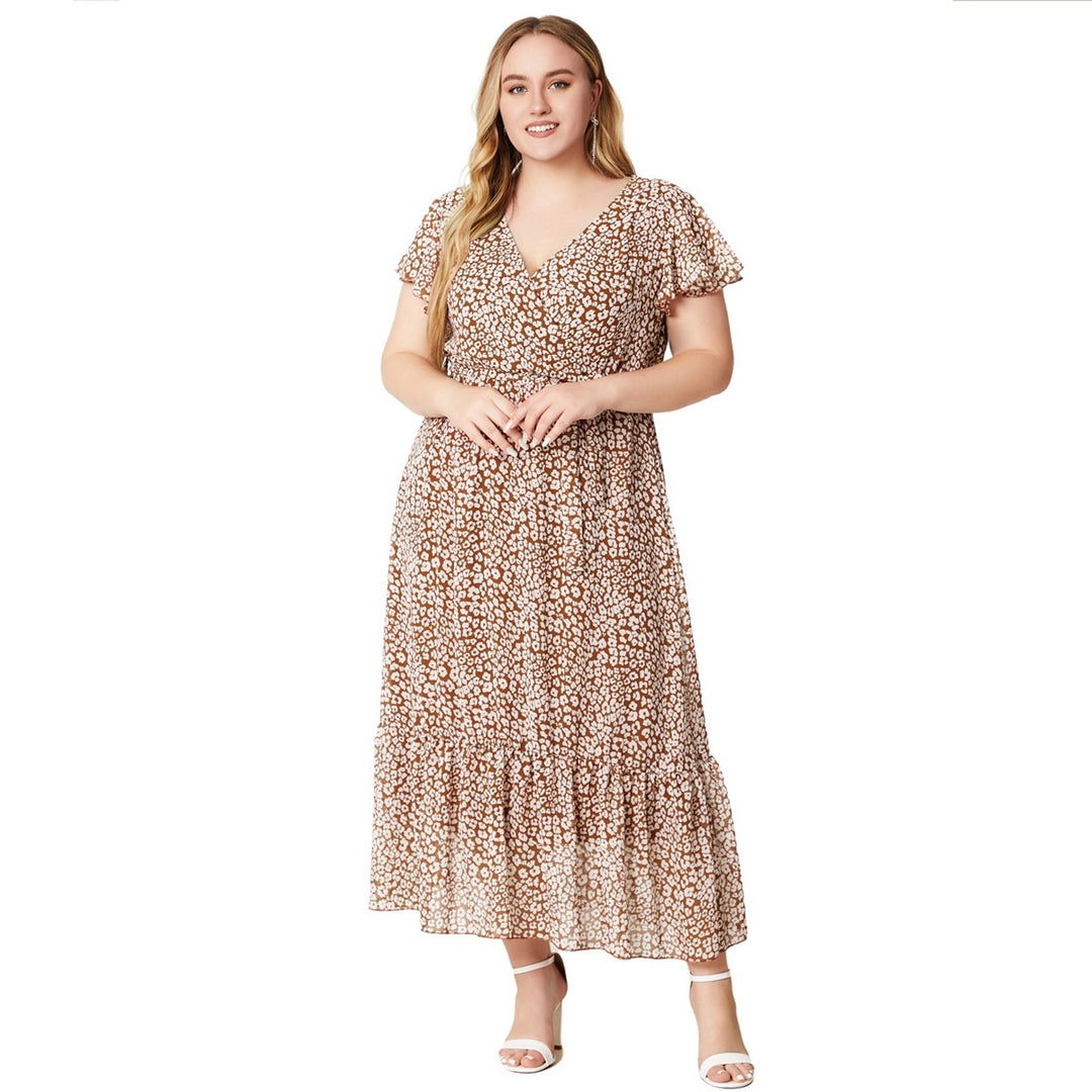 Plus Size Summer Women Clothes V-neck Dress