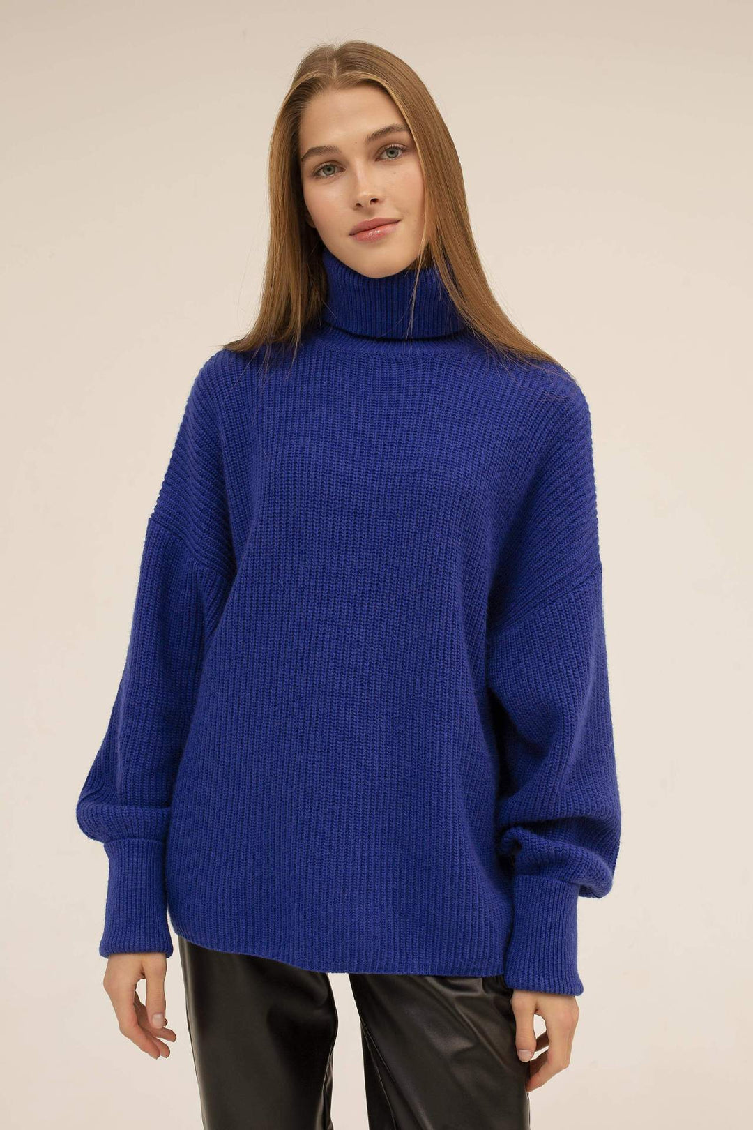 Autumn Winter Popular High Collar Loose Knitwear Sweater